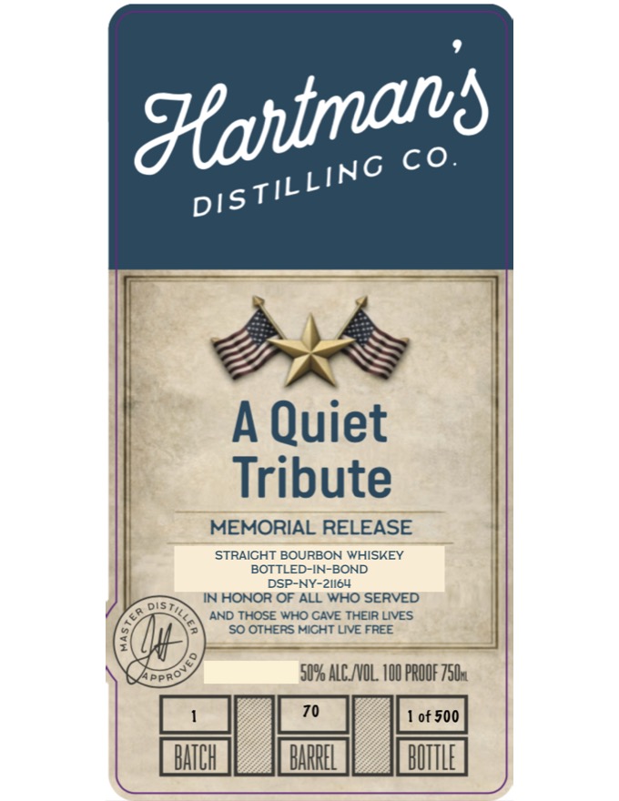 Hartman's Distilling CO. label