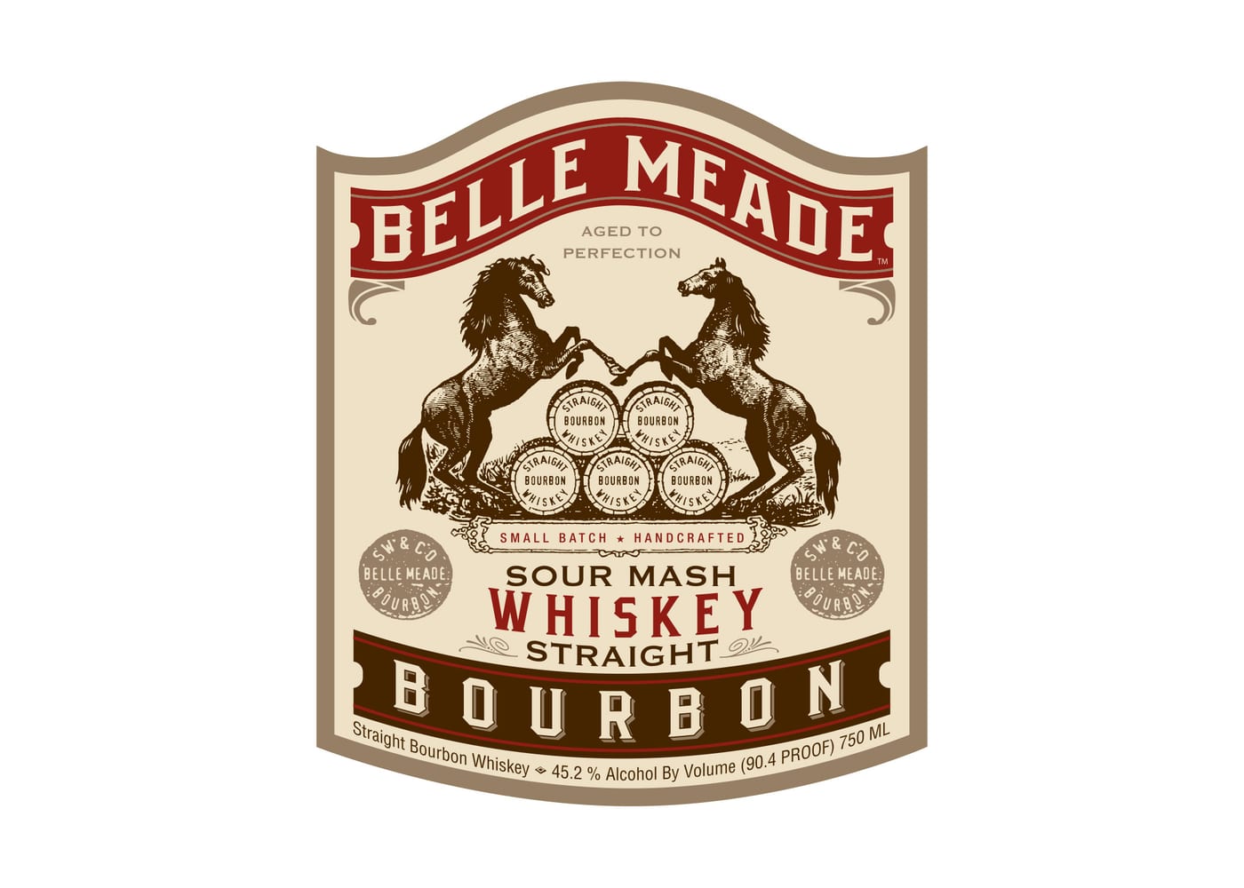 Belle Meade Bourbon label