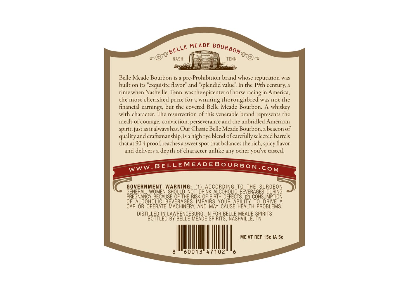 Belle Meade Bourbon label image 2