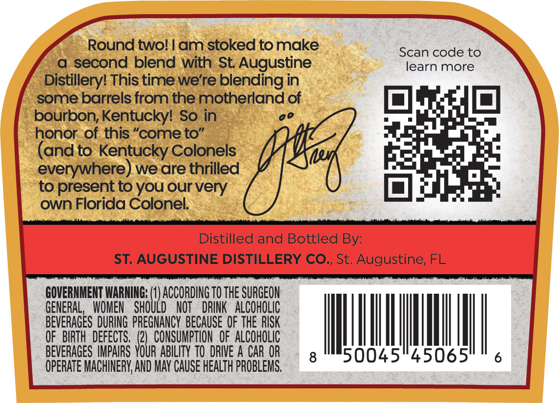 The Florida Colonel A Jj Grey Spirit label image 2