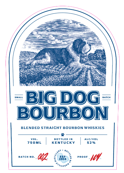 Big Dog Bourbon label