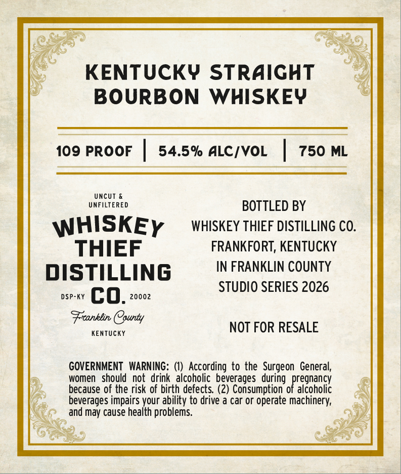Whiskey Thief Distilling CO. Judgement Proof label image 2