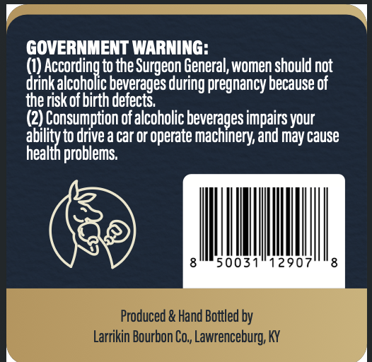 Larrikin Bourbon CO. Bottled In Bond label image 2