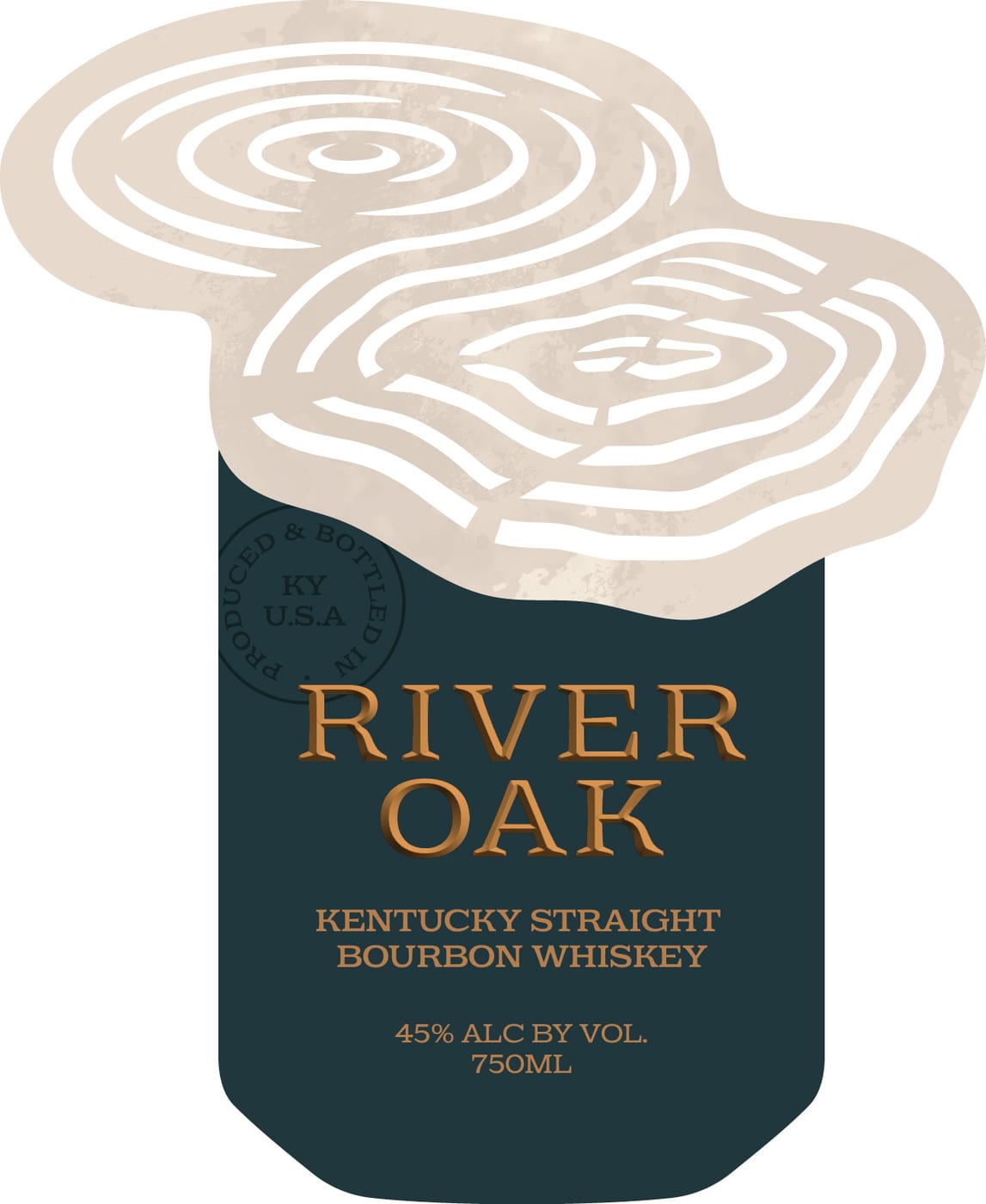 River Oak label