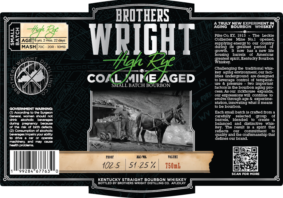 Brothers Wright High Rye label