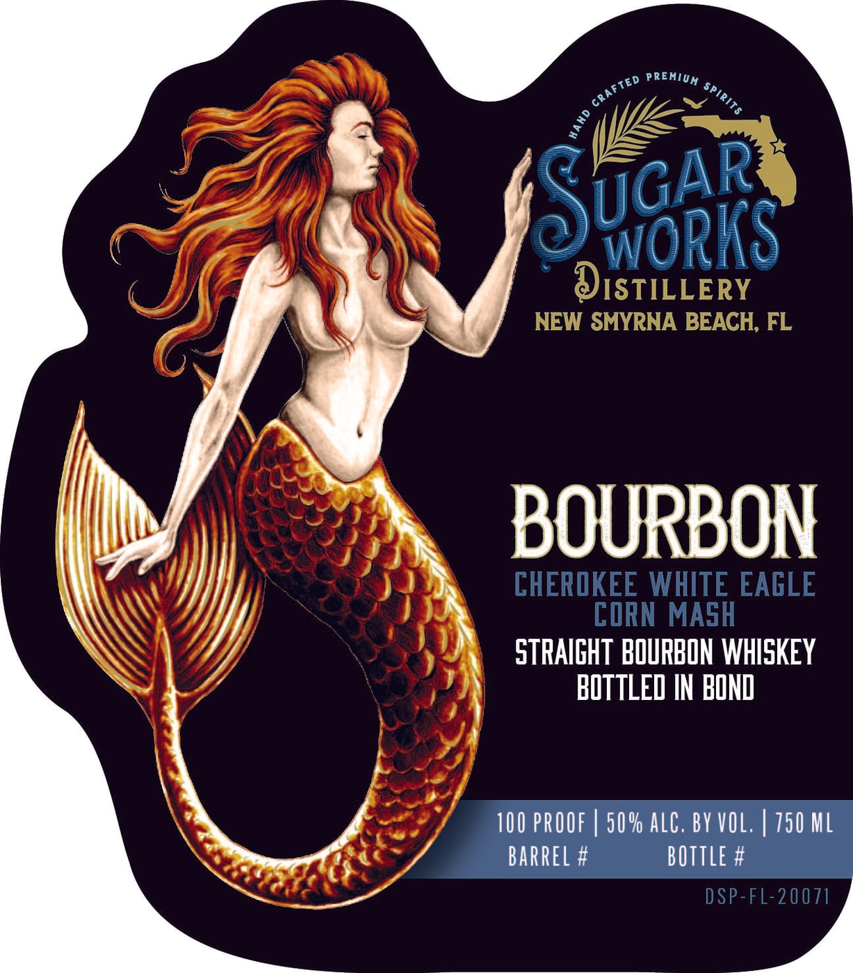 Sugar Works Distillery Bourbon label