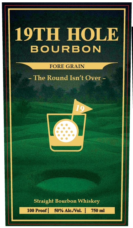 19TH Hole Bourbon label