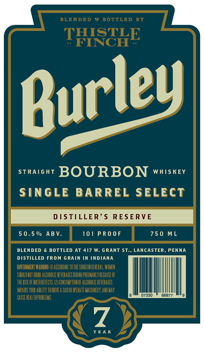 Burley Bourbon label