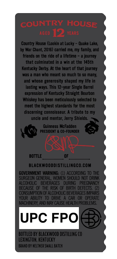 Blackwood label image 2