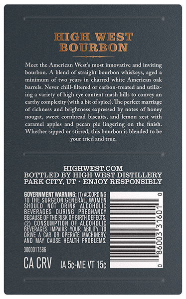 High West Bourbon Barrel Select label image 2