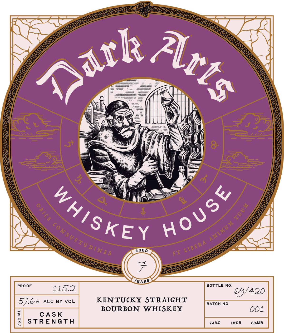 Dark Arts Whiskey House label