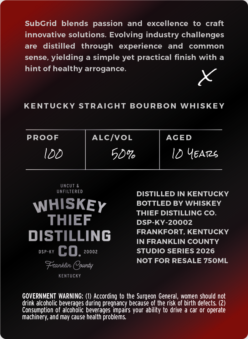 Whiskey Thief Distilling CO. Subgrid label image 3