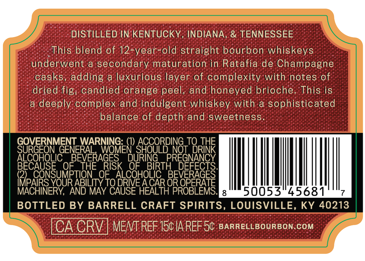 Barrell Bourbon label image 3