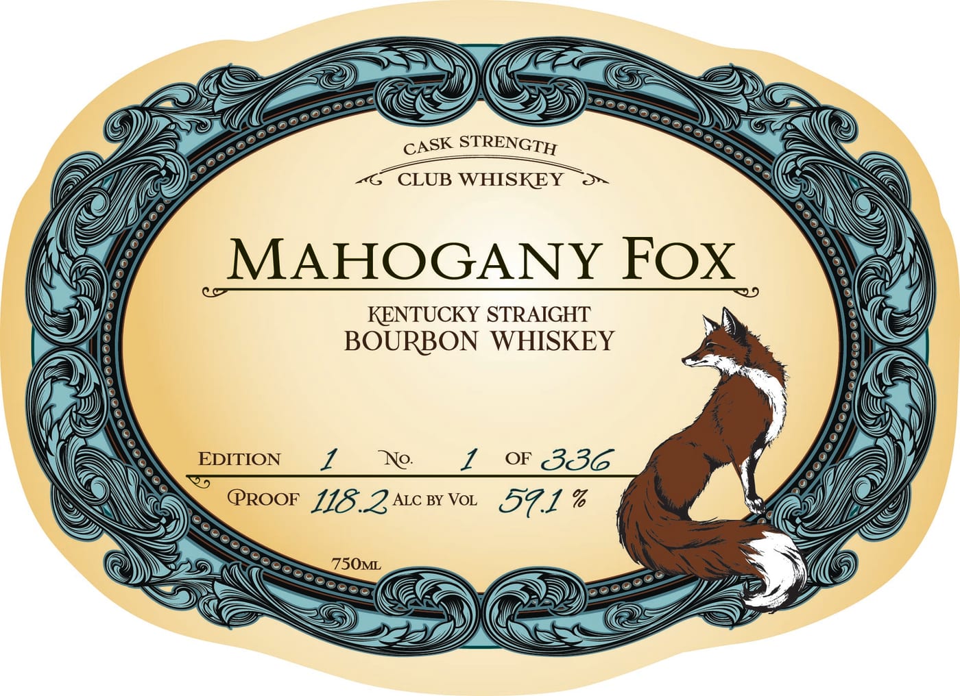 Mahogany Fox label