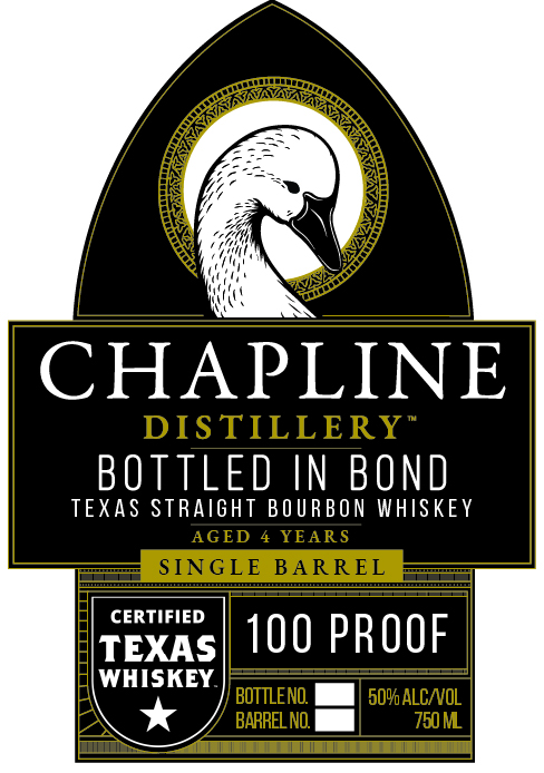 Bottled In Bond Texas Straight Bourbon Whiskey label