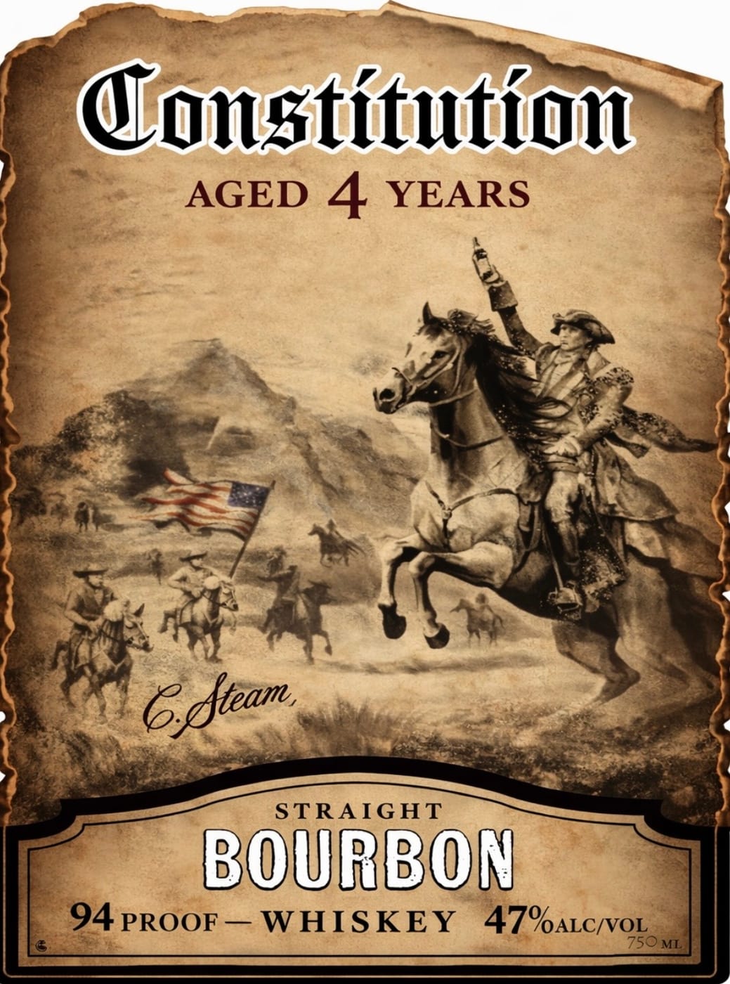 Constitution Aged 4 Years label image 3