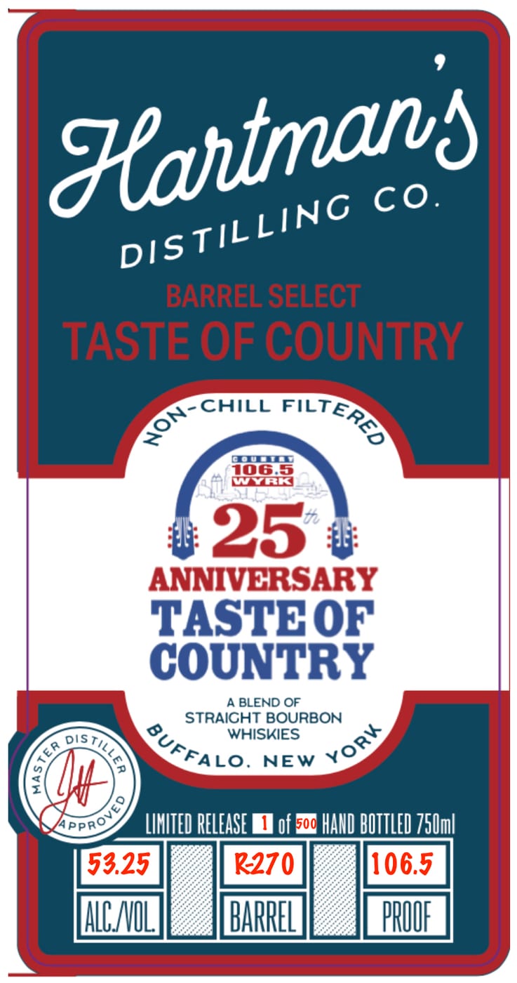 Hartman's Distilling CO. label