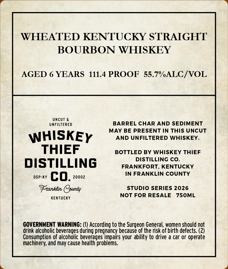 Whiskey Thief Distilling CO. Glover's Select Wheat label image 2