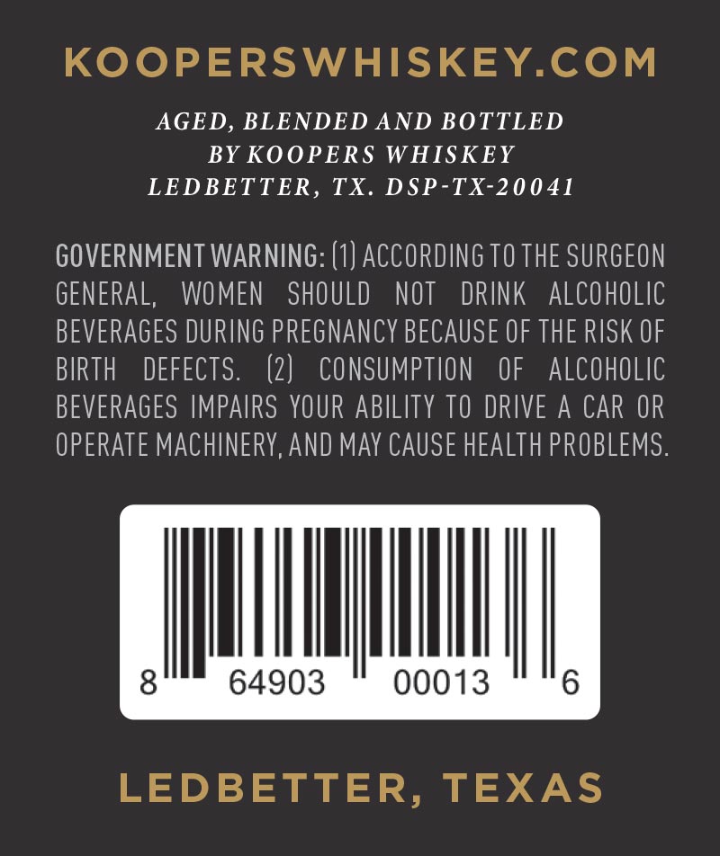 Koopers Sweetheart Of The Rodeo Bourbon label image 2