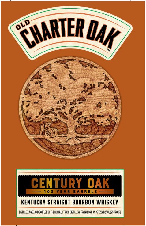 Old Charter Oak label