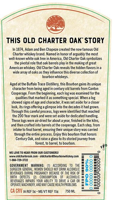 Old Charter Oak 200 Year Barrels label image 2