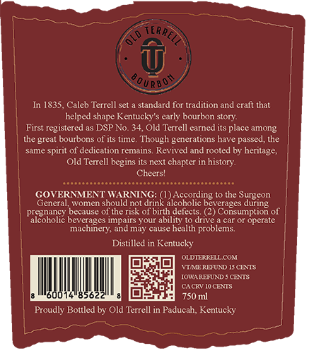 Old Terrell Single Barrel label image 3