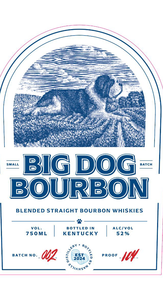 Big Dog Bourbon label