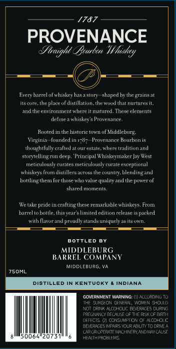 Provenance label