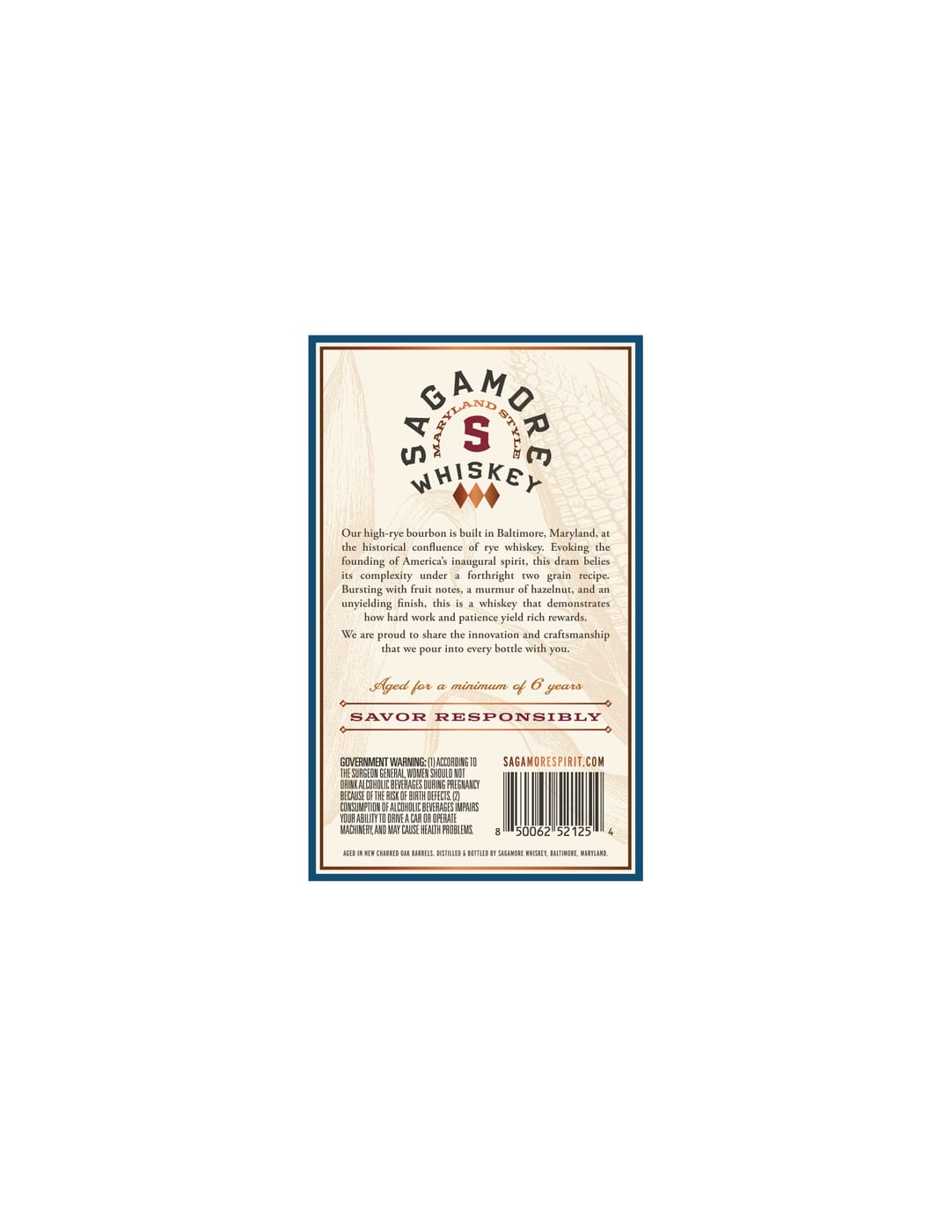Sagamore High Rye Bourbon label image 2