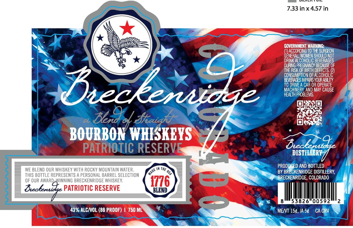 Breckenridge Distillery label