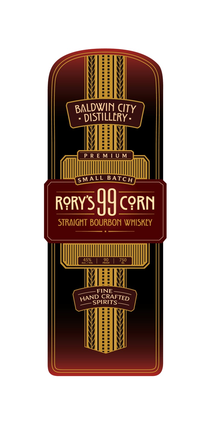 Baldwin City Distillery label