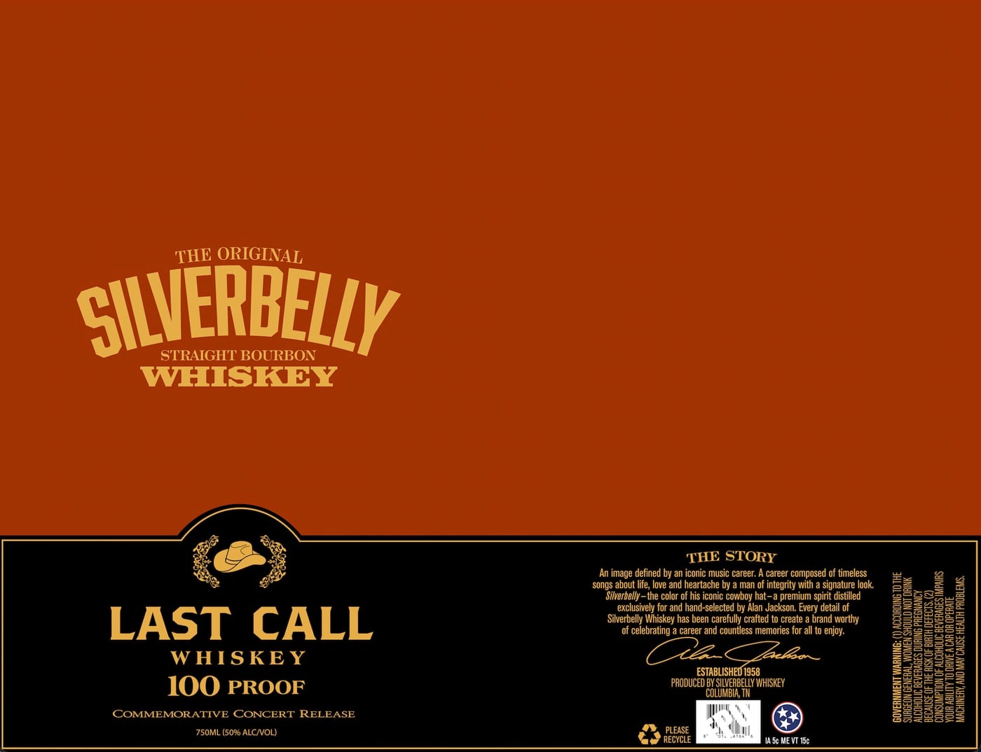 Silverbelly Whiskey label