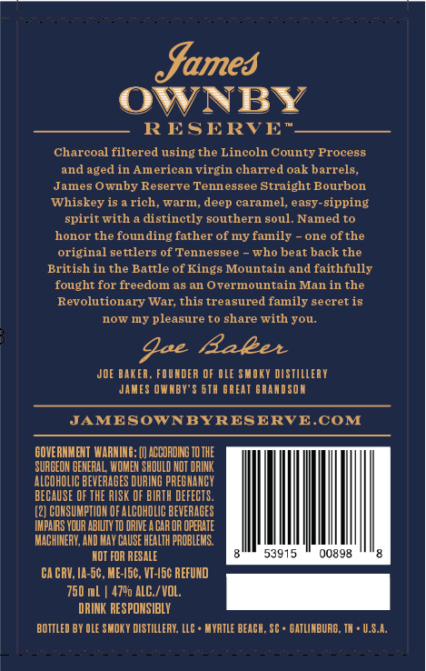 James Ownby Reserve label image 2
