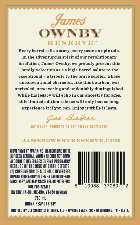 James Ownby Reserve Limited Edition label image 3