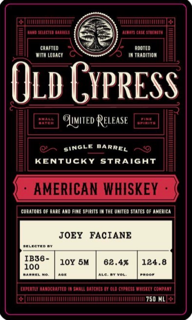 Old Cypress Whiskey CO. label