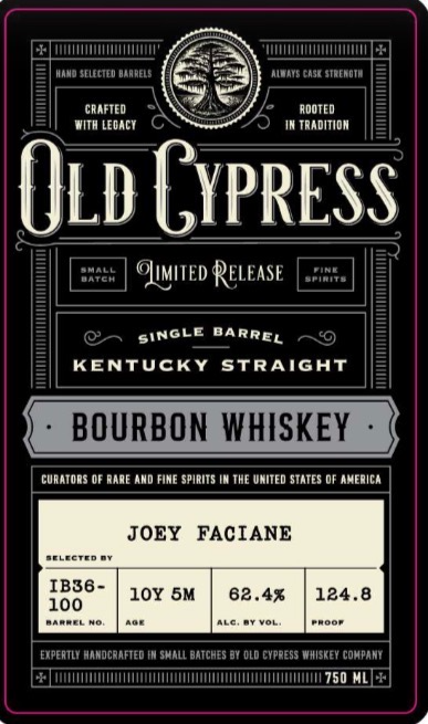Old Cypress Whiskey CO. label