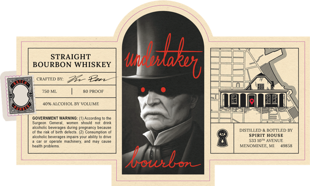 Undertaker Bourbon label