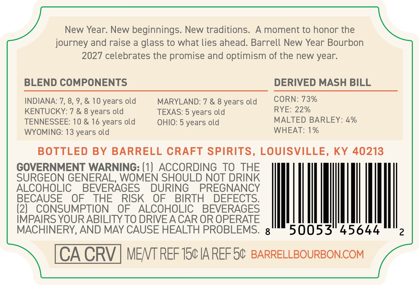 Barrell Bourbon label image 2