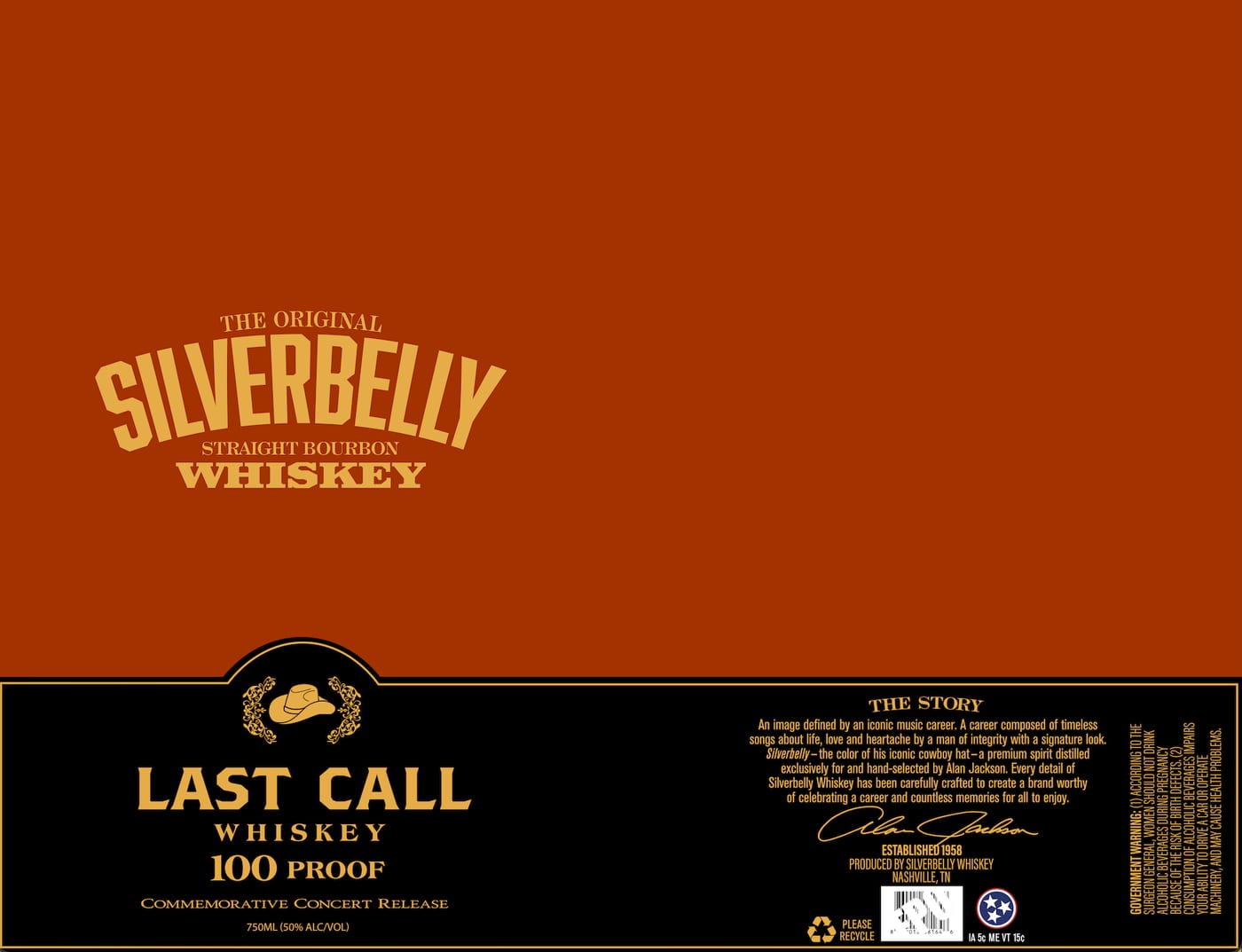 Silverbelly Straight Bourbon Whiskey label
