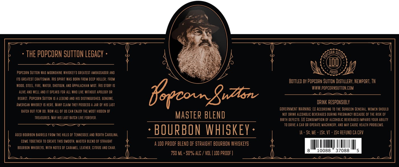 Popcorn Sutton label