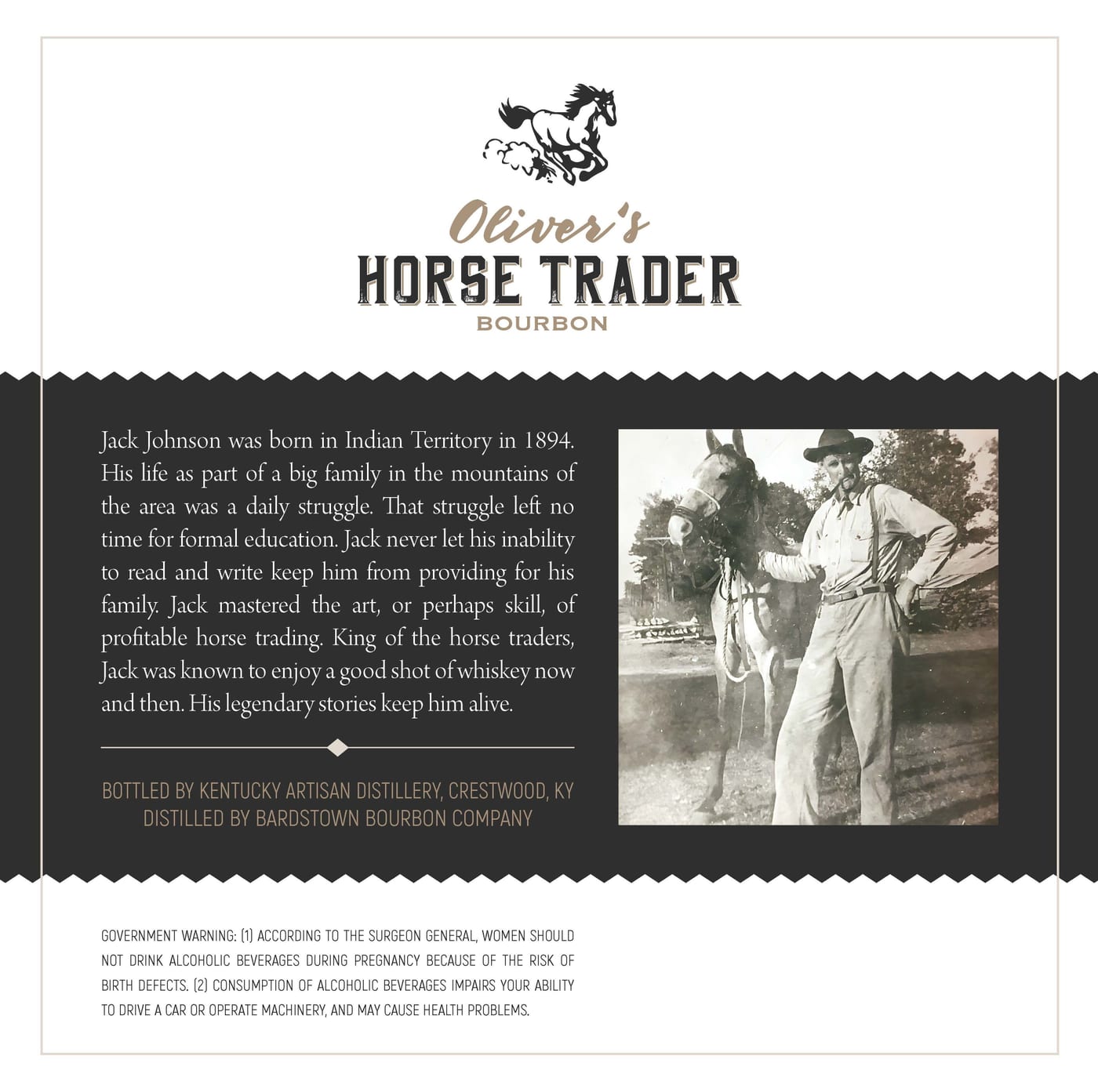 Oliver's Horse Trader label image 2
