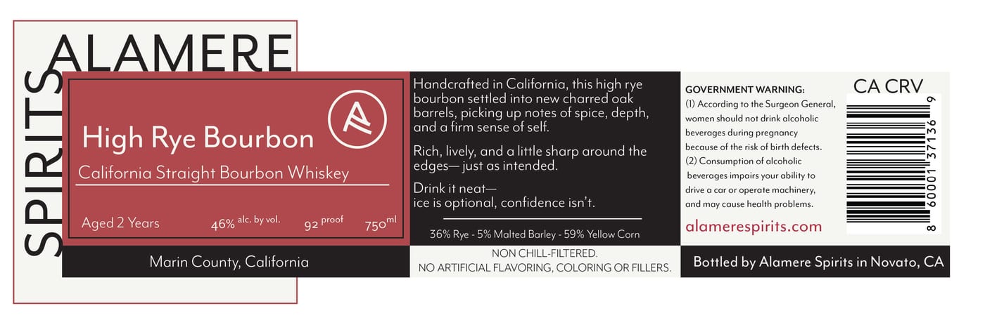 Alamere Spirits label
