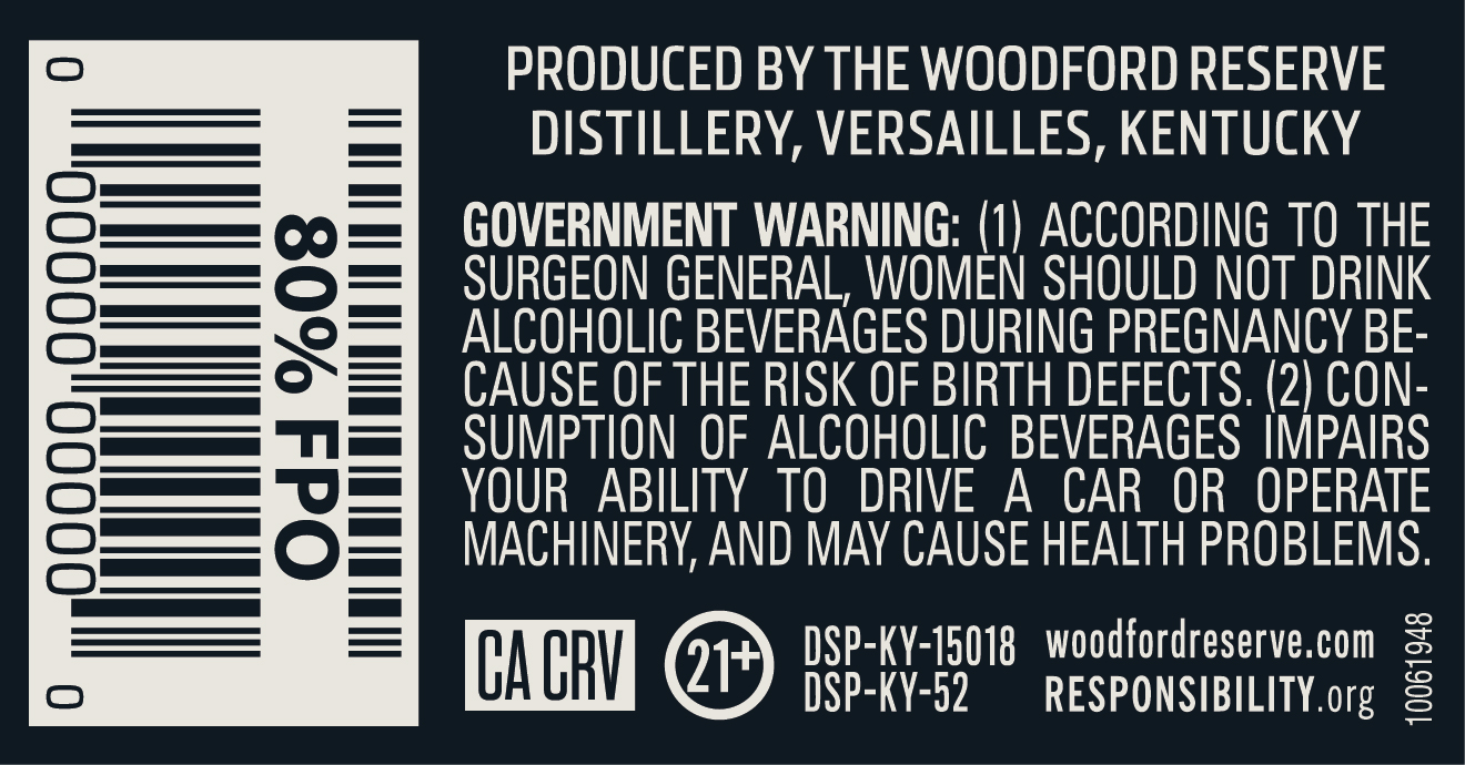 Woodford Reserve Triple Pot Still Bottled In Bond label image 3