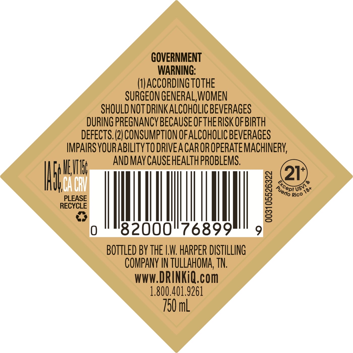 I.w. Harper label image 2