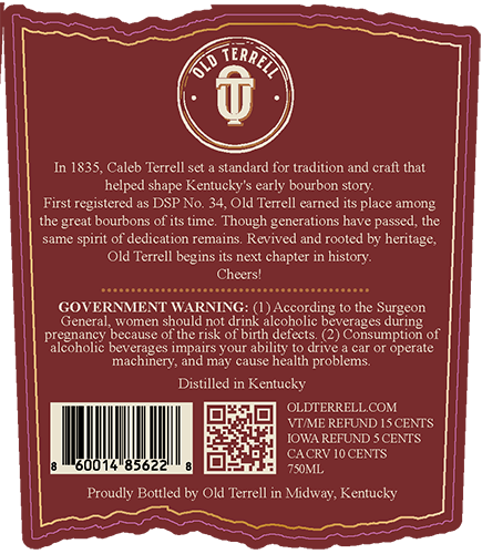 Old Terrell label image 3