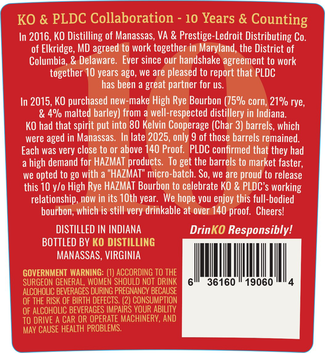 Ko Distilling label image 4