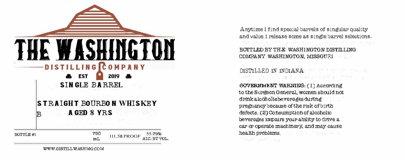 The Washington Distilling Company label
