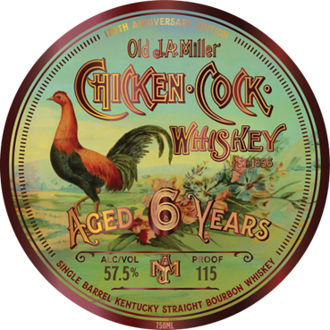 Chicken Cock Whiskey label