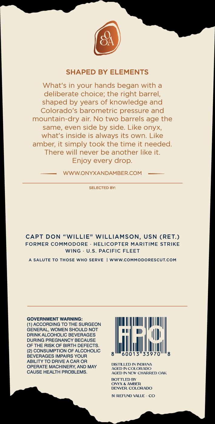 Onyx And Amber Commodores Cut label image 2