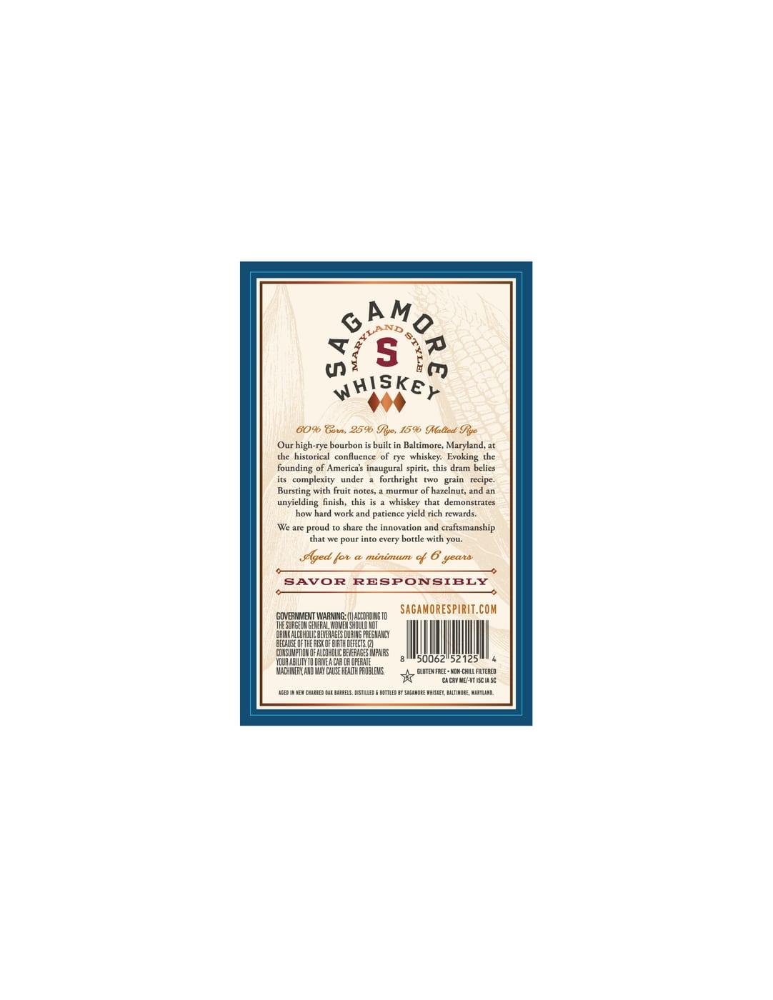 Sagamore High Rye Bourbon label image 2